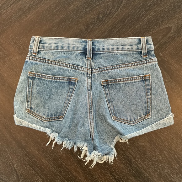 Superdown Distressed Blue Jean Shorts - Picture 2 of 2
